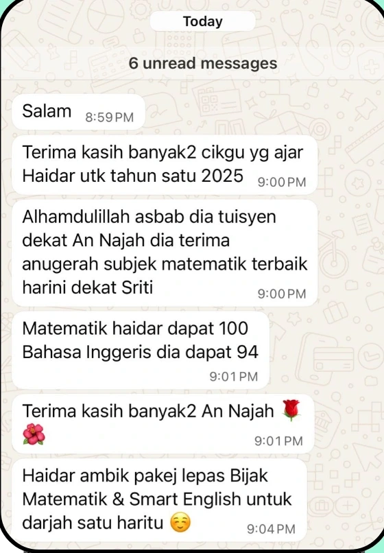 Tangkap layar asal maklum balas Waris Haidar