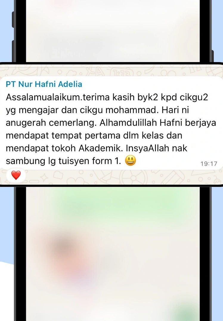 Tangkap layar asal maklum balas Waris Hafni